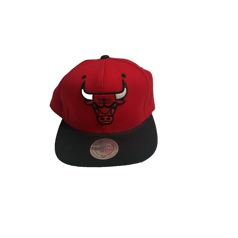 Mitchell & Ness Chicago Bulls Hat Cap Red Snapback Adjustable Original Fit NBA